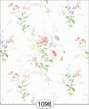 Wallpaper - Wildflower Bouquet - Coral (3:96) WAL1098