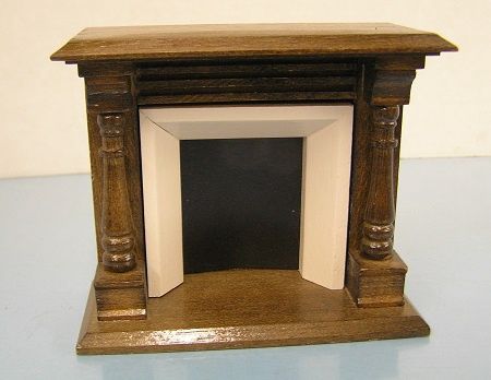 Walnut Finish Fireplace mc05324