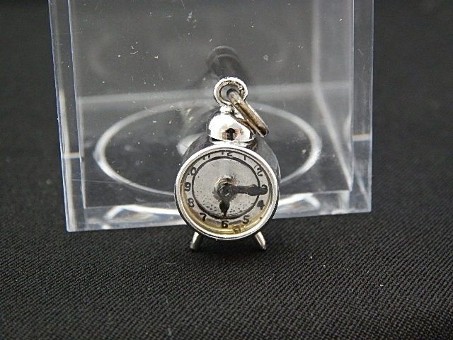 Wells Sterling Alarm Clock Charm LHalarm
