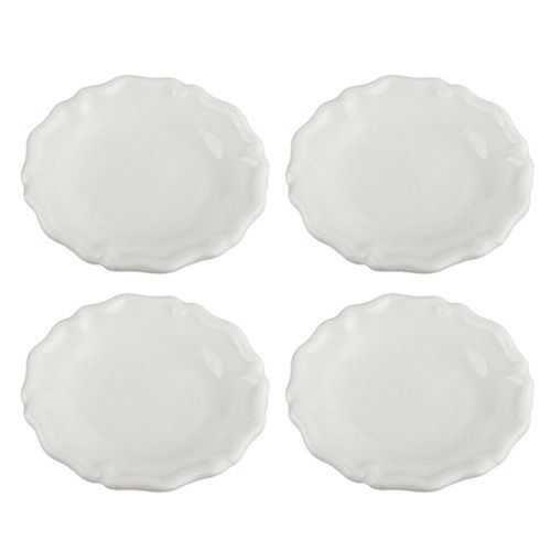 Wh.Scalloped Dinner Plt/4 AZB5161