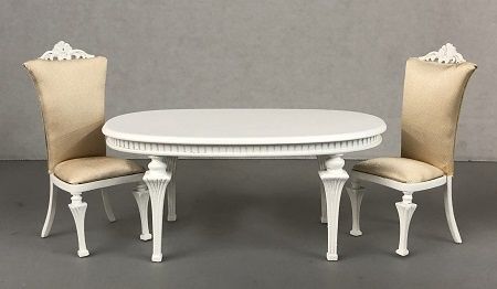 White Bespaq 3-Piece Swanson Dining Set bes2760wh3piece