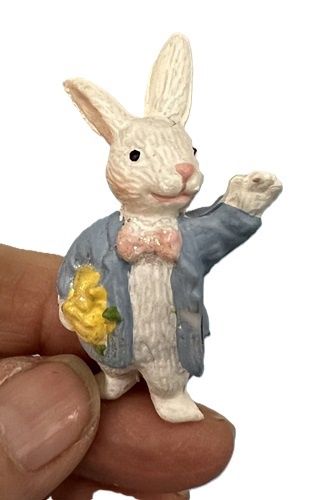 White Bunny in Blue Jacket mc331x