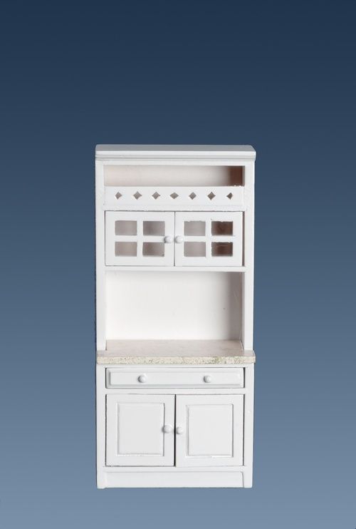White Cabinet w/Shelves T5419