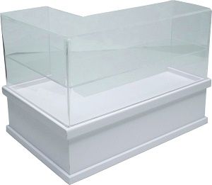 White Display Corner Cabinet (RIGHT) bdsc030