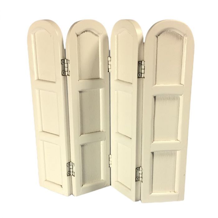 White Four Panel Screen df012