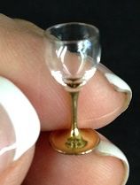 Wine Glass with Gold Stem a1400gd