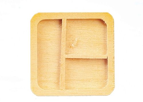 Wooden Partitioned Tray, Oak AZG7757