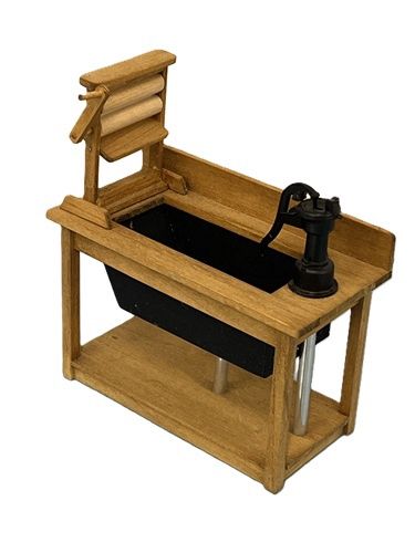 Wooden Laundry Sink and Mangle (Wringer) Handmade by Artisans Bill &amp; Leona so1764