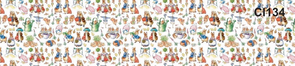 White Peter Rabbit Cotton Fabric drcl134