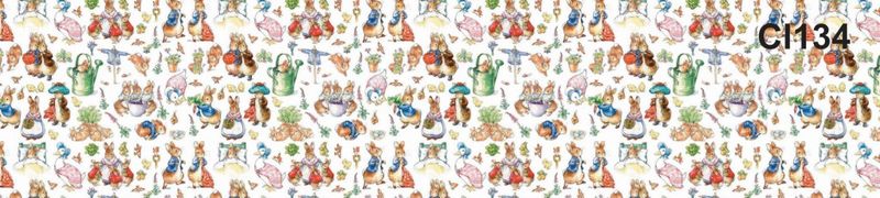 White Peter Rabbit Cotton Fabric drcl134