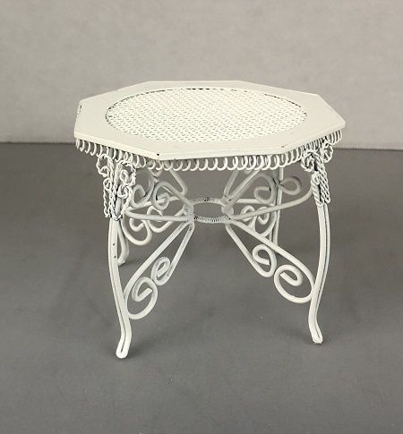 White Wire Table mcrm0063