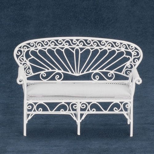 White Wire Settee EIWF122