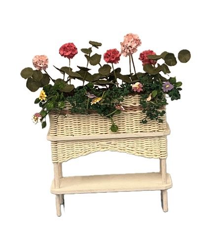 Wicker Flower Stand with Flowers cn010