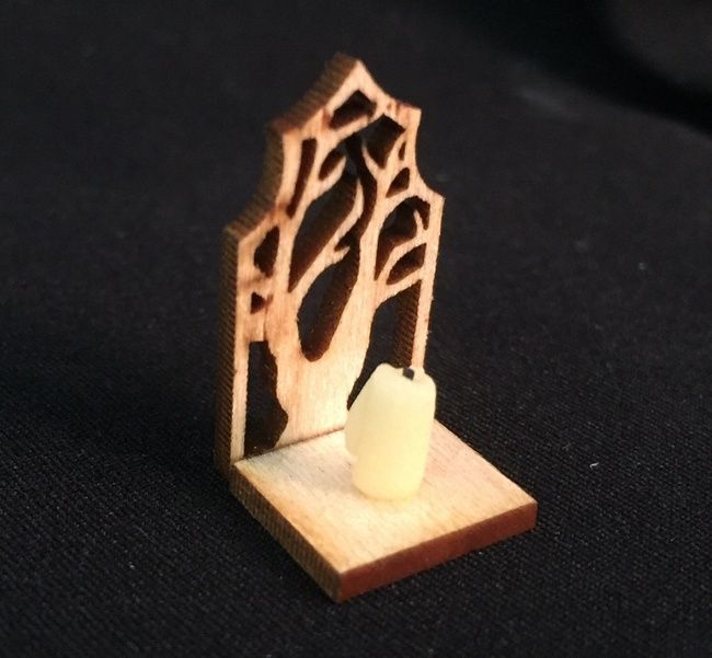 Wood Laser Cut Candle LAD001