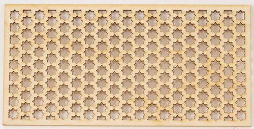 Window Lattice: Flower, 2-1/2 x 5 x 1/16 Inches Maple AS2213