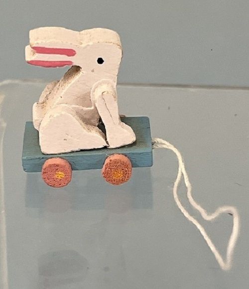 Wood Bunny Pull Toy MC217x