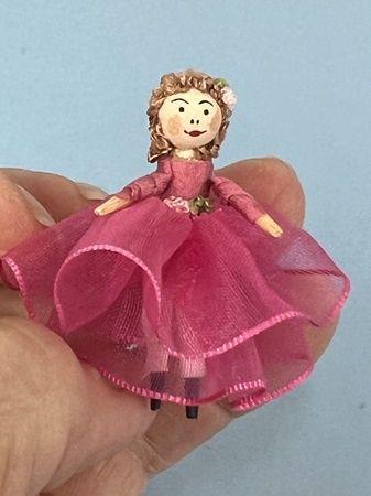 Wooden Bead Doll in Tulle Dress 10000250