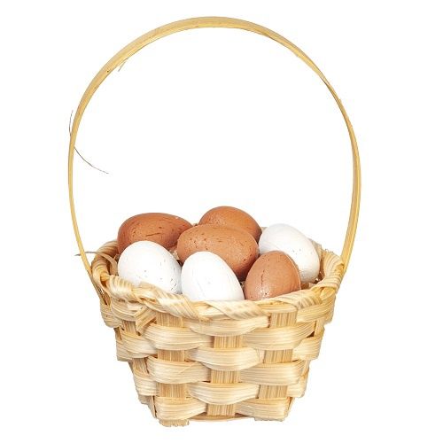 Woven Basket Full of Eggs B0621