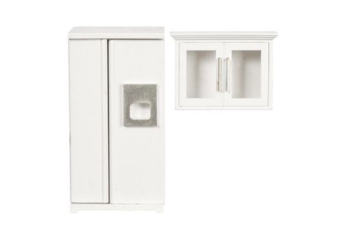 XXX White Refrigerator and cabinet GM015w
