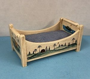 Youth Bed with Handpainted Scenes Around it Dec1610