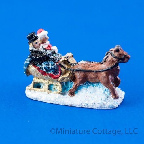 Winter Sleigh Ride Figurine Sleigh