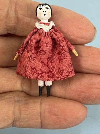 Wooden Bead Doll in Red 10000249