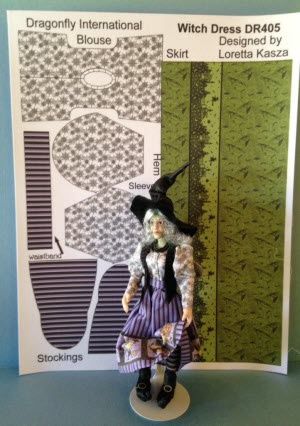 Witch Printed Dress Sheet - Green dr405