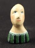 Woman Bust - Hand-Painted Green/Blue ml41819