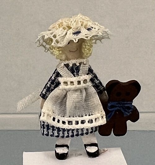 Wooden Doll with Bear mlp394