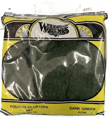 Woodland Scenics Foliage Clusters Dark Green wsfc59