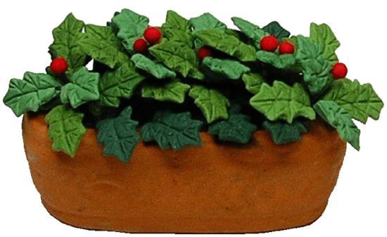 Holly in Clay Planter BDa310