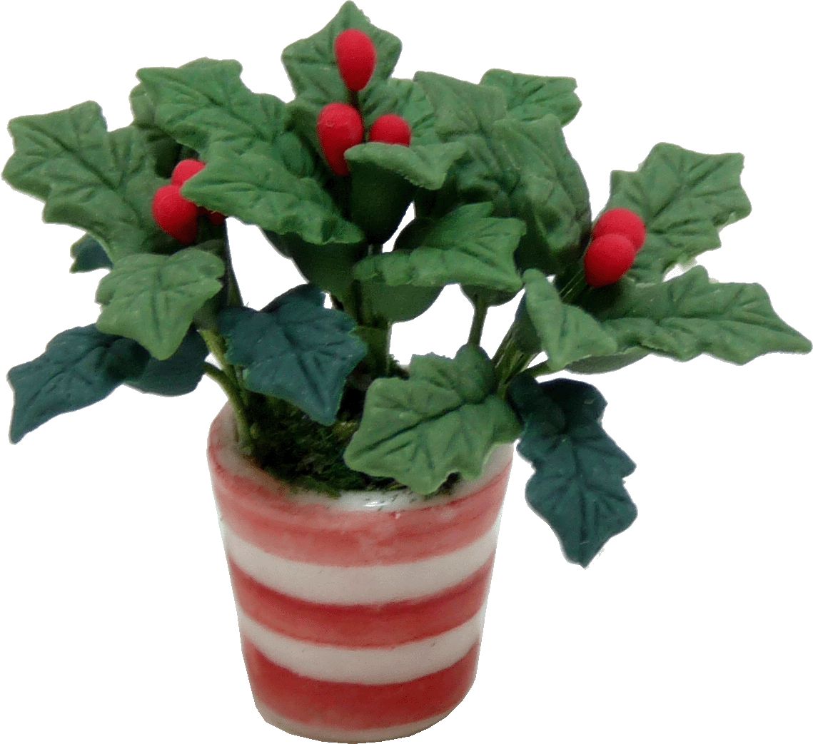 Holly in Red and White Pot BDa316