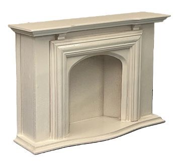 White Arched Fireplace