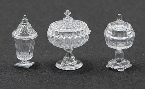 3 Pc Asst Candy Dishes, Clear CB68CL