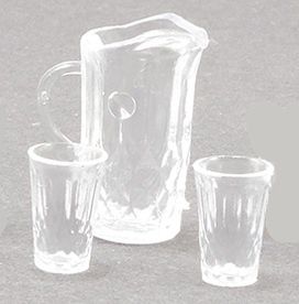 Crystal Pitcher with 2 Tumblers (partial set) CB88CLX