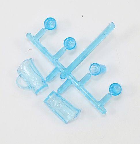 Crystal Pitcher w/4 Tumblers, Mini Kit, Blue CB092B
