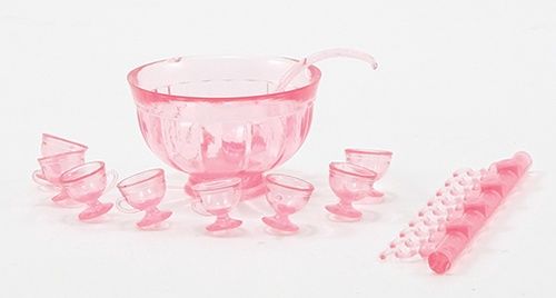 Punch Bowl Set for 8, Pink CB120P