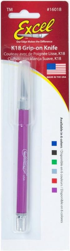 EXL16018 K18 Grip On NonRoll Knife Asst. Colors