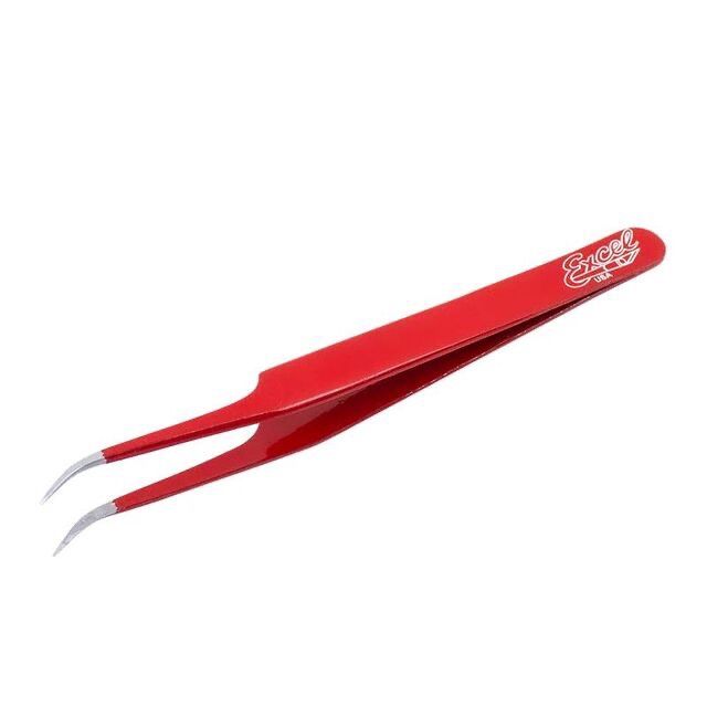 EXL30426 Slant Point Tweezers, Red