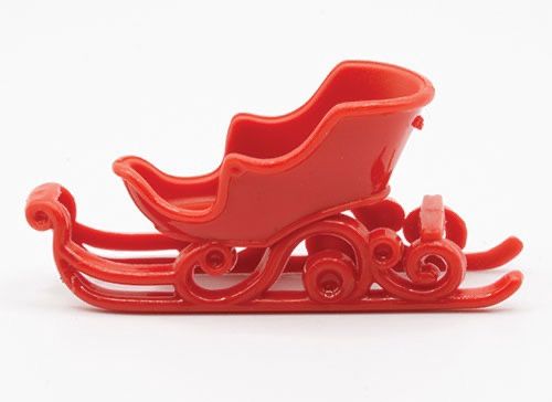 ART329 Miniature Plastic Sled, Red