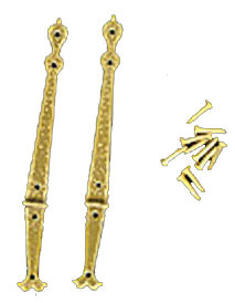 CATT8 Brass Strap Hinges For Chests 2Pcs.