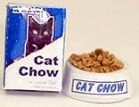 HR57190 Cat Chow Box with Bowl Of Food &amp; Water