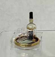 Tray with Wine and Glasses