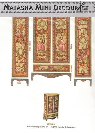 Natasha Mini Decoupage Armoire