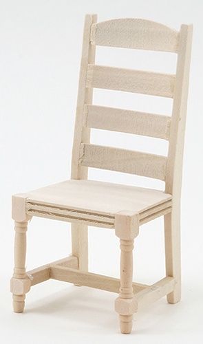 CLA08677 Ladder Back Side Chair, Unfinished