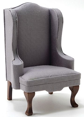 CLA10990 Chair, Walnut with Gray Fabric