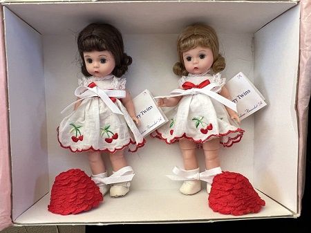 Cherry Twins - Madame Alexander 8" Dolls with Box and Tags - Rare