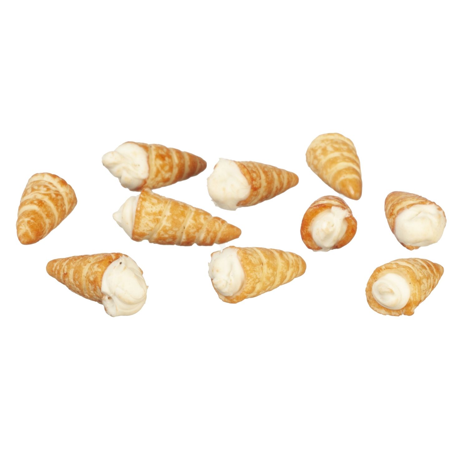 AZG6216 CREAM HORNS SET OF 10