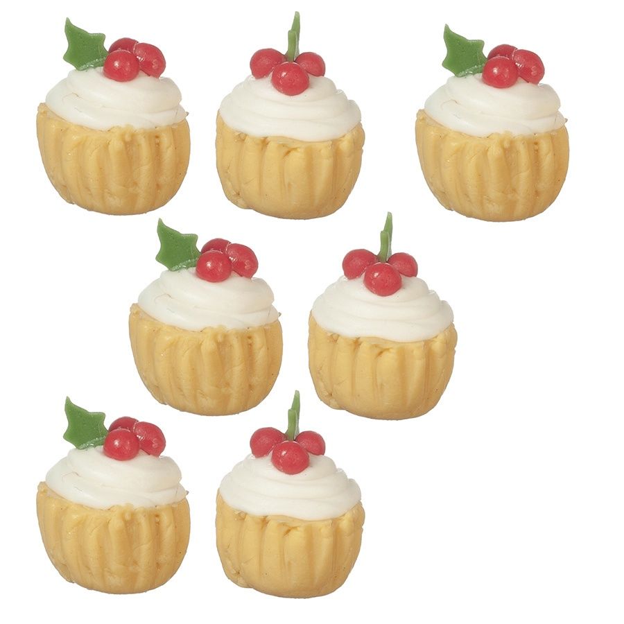 AZG6738 7 CUPCAKES WITH CHERRIES