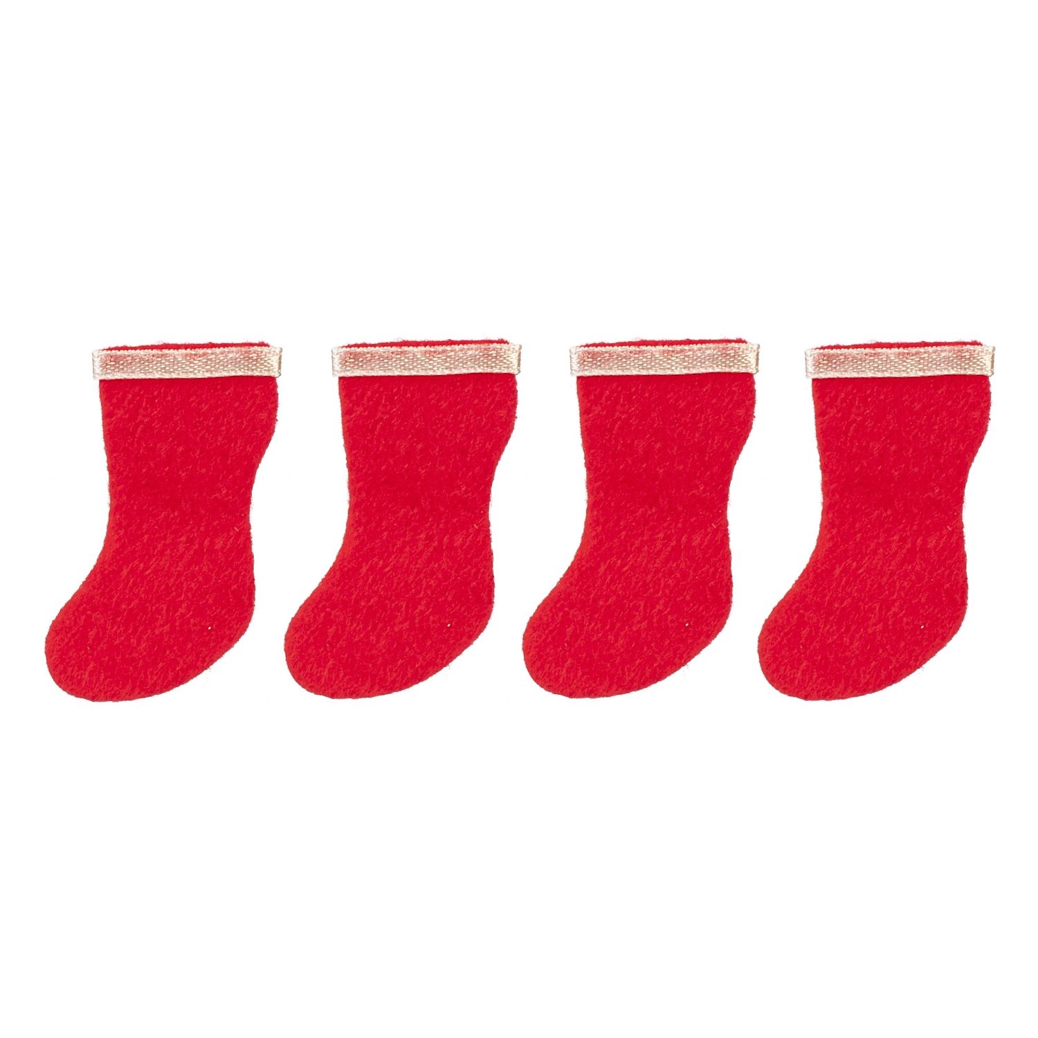AZB0665 XMAS STOCKINGS/RED/SET/4